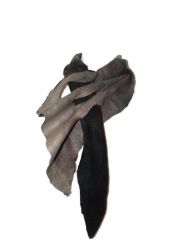 Smoky Gray Pleated Scarf