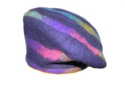 Rainbow Spiral Beret-Medium