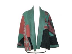 Aqua Patchwork Jacket- Medium