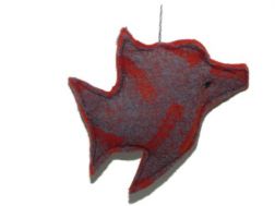 Orange Angel Fish Ornament