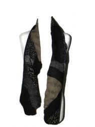 Shambolic Scarf-Black & Tan