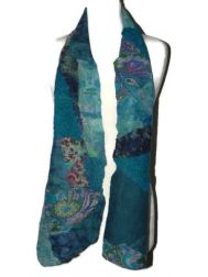 Shambolic Scarf-Turquoise with a hint of Fuchasia