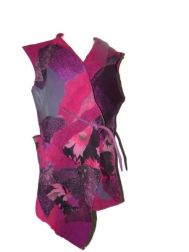 Fuchsia Tie 4-Way Vest